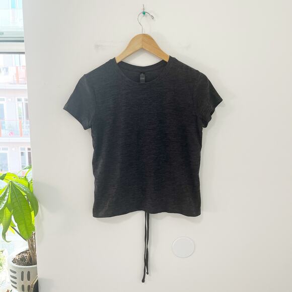 Kyodan Dark Gray Ruched Short Sleeve Workout Top Size XS - Picture 1 of 4